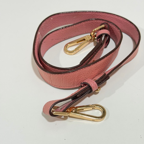 Ora Delphine Lola Dusty Pink Pebbled  Leather Satchel Purse Bag - Picture 12 of 13